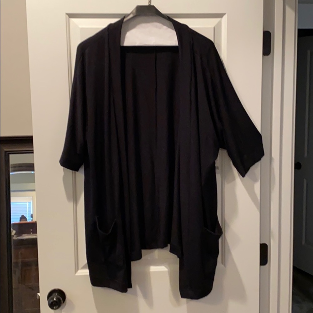 Black cardigan duster 3/4 sleeve